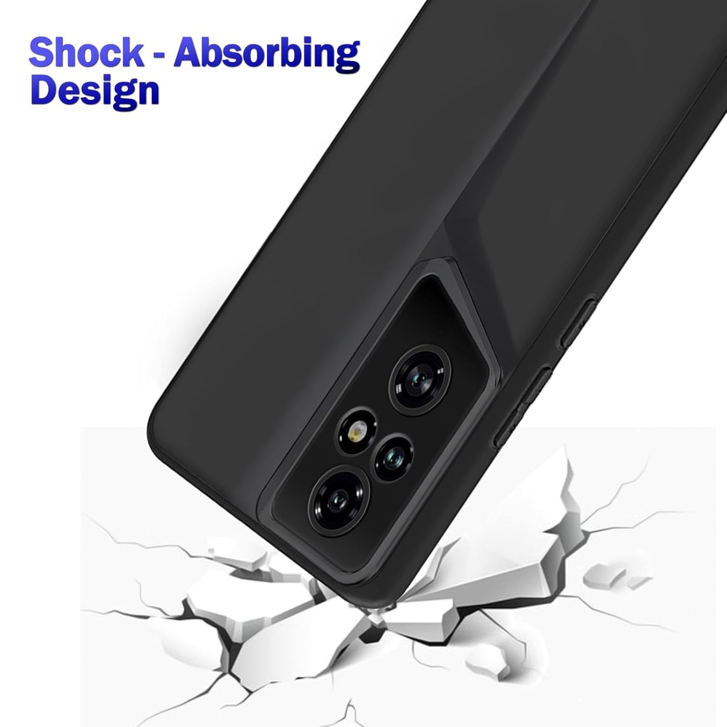 Solimo Rubber Ultra-Thin Blade Runner Series Matte Finished Camera Protection Soft Back Cover for Honor 200 Pro 5G - Black