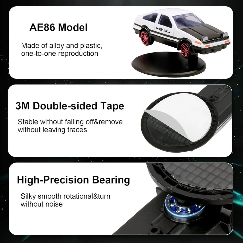 Mini Alloy AE86 Drifting Car Model With Self Adhesive Base (1:18 Scale)